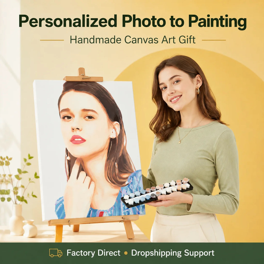 Personalized Photo to Painting – Handmade Canvas Art Gift